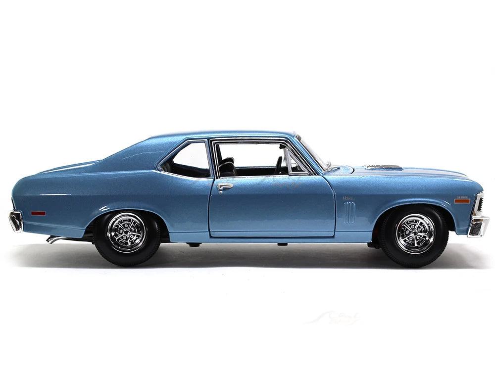Maisto 1970 Chevrolet Nova SS Coupe Blue 1:18 Diecast Model Car