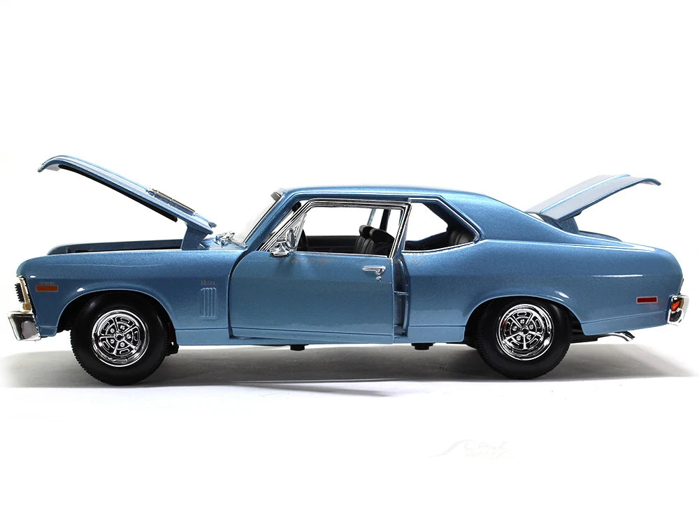 Maisto 1970 Chevrolet Nova SS Coupe Blue 1:18 Diecast Model Car