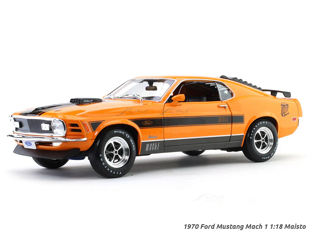 1:18 1970 Ford Mustang Mach 1 orange