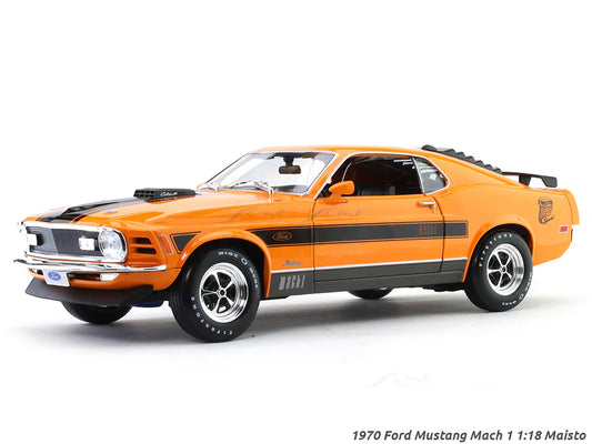 1:18 1970 Ford Mustang Mach 1 orange
