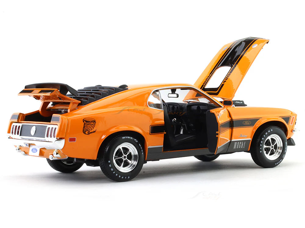 1:18 1970 Ford Mustang Mach 1 orange