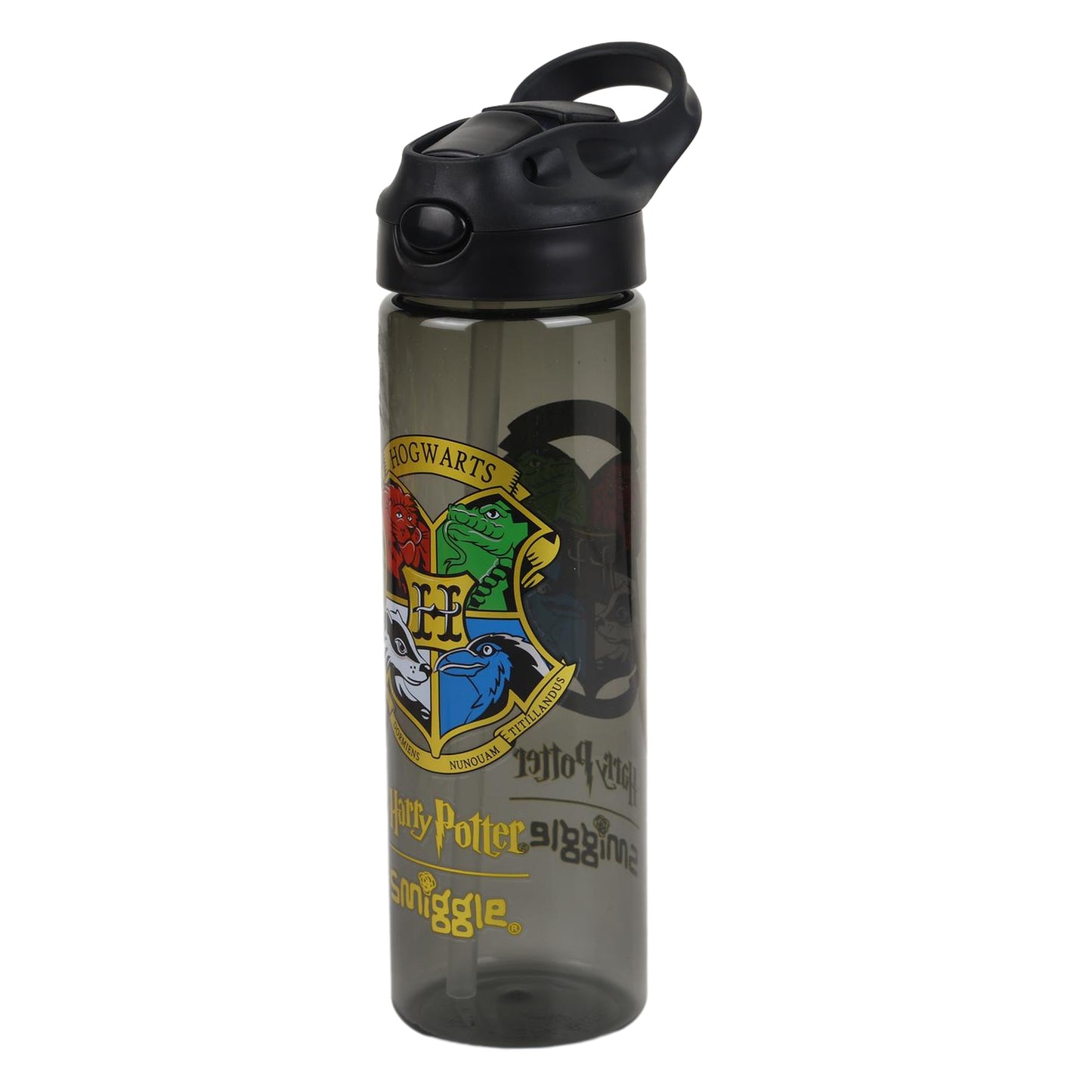 Smiggle 650ml Kids Water Bottle with Flip Straw, Leak-Proof Lid & Carry Handle – Harry Potter