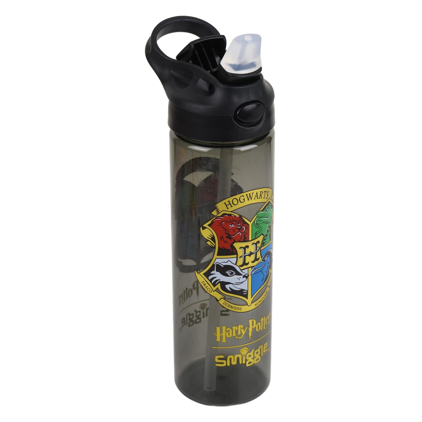 Smiggle 650ml Kids Water Bottle with Flip Straw, Leak-Proof Lid & Carry Handle – Harry Potter