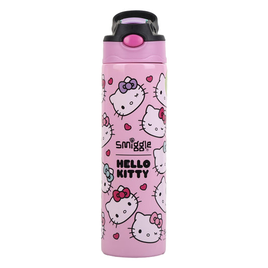 Smiggle 520 ml Stainless Steel Water Bottle for Kids - HELLO KITTY