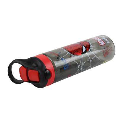 Smiggle 650ml Kids Water Bottle with Flip Straw, Leak-Proof Lid & Carry Handle – Spider Man
