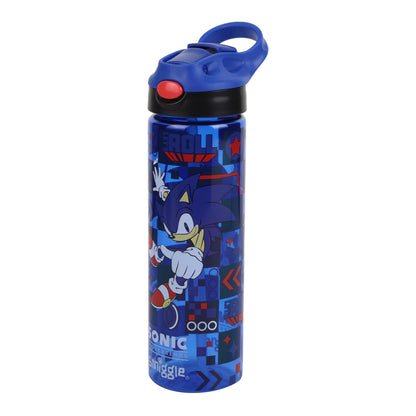 Smiggle 650ml Kids Water Bottle with Flip Straw, Leak-Proof Lid & Carry Handle – Sonic