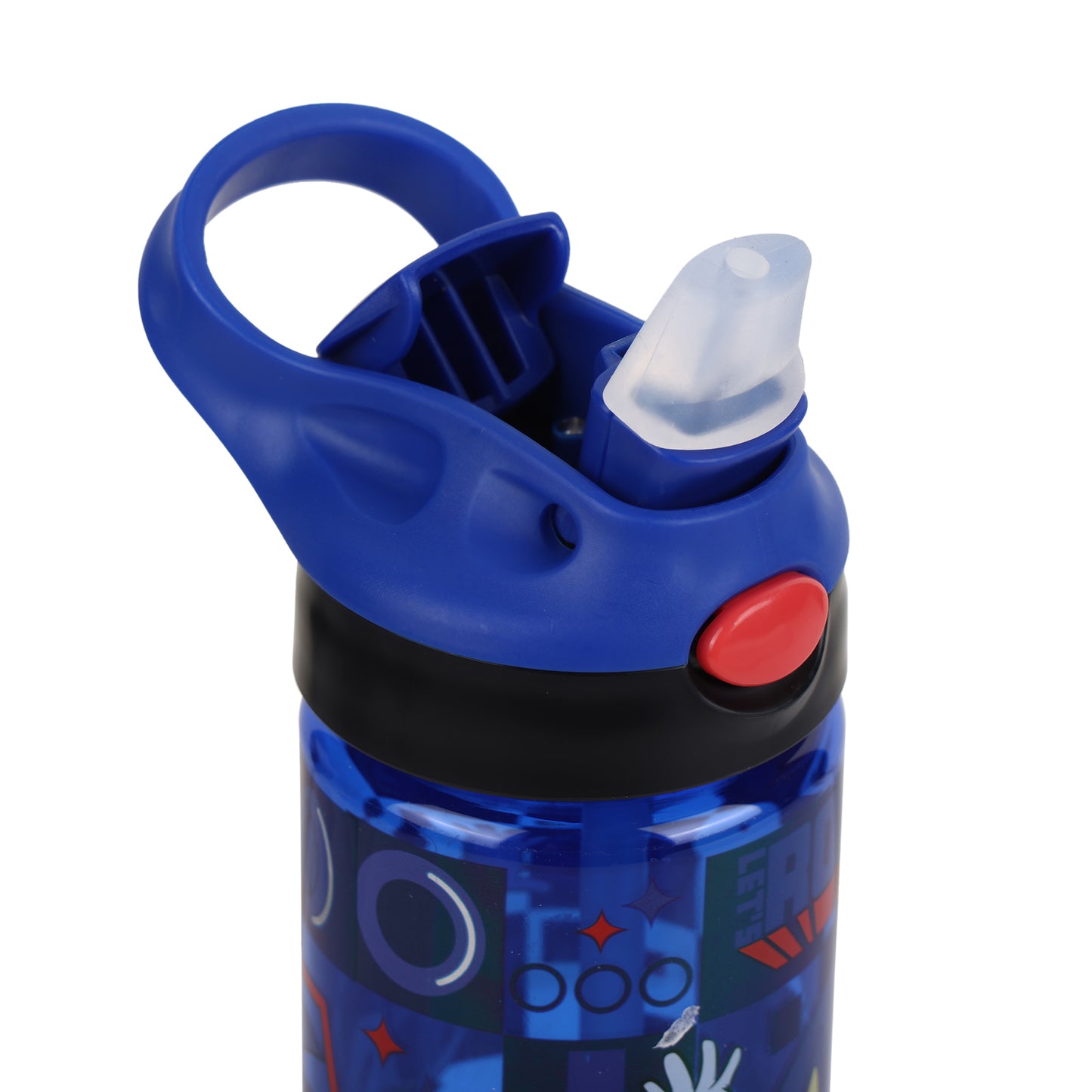 Smiggle 650ml Kids Water Bottle with Flip Straw, Leak-Proof Lid & Carry Handle – Sonic