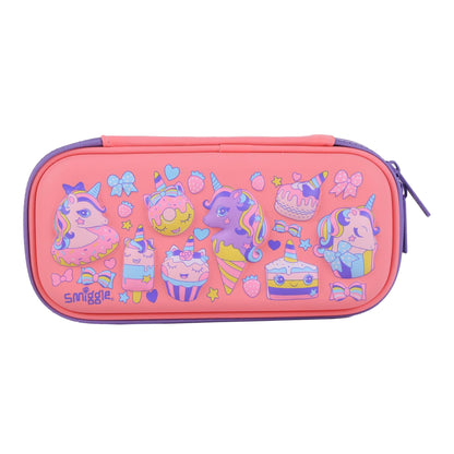 Smiggle Compact Hardtop Pencil Case for Kids - Unicorn DESERT