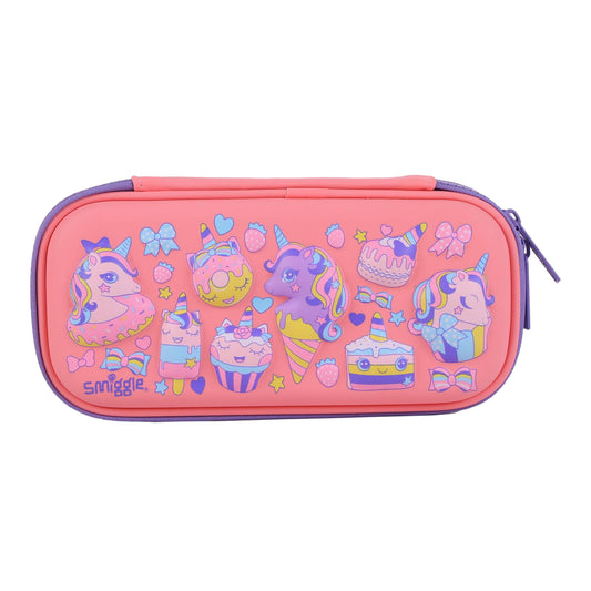 Smiggle Compact Hardtop Pencil Case for Kids - Unicorn DESERT