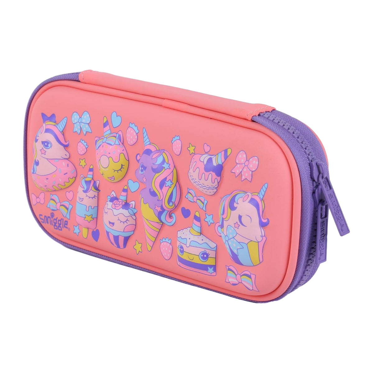 Smiggle Compact Hardtop Pencil Case for Kids - Unicorn DESERT