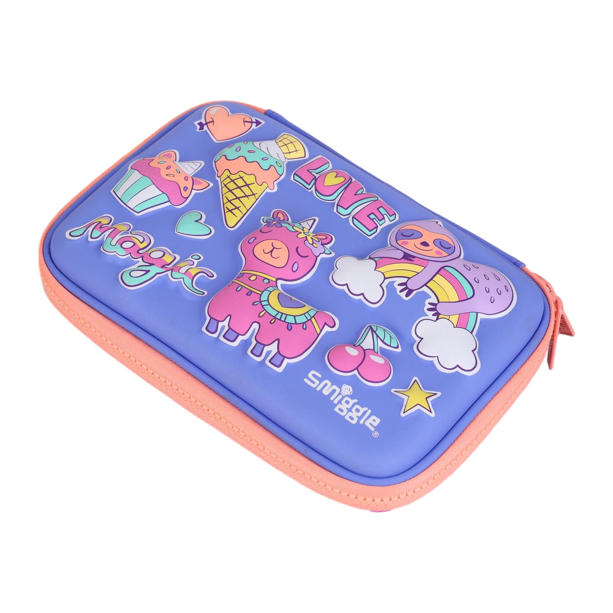 Smiggle Hardcase Pencil Case for Kids - LLAMA
