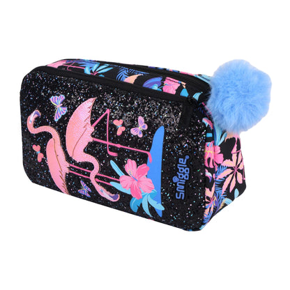 Smiggle Kids Pencil Pouch - BLACK FLAMINGO