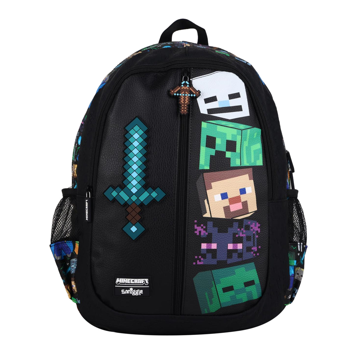 Smiggle Classic Kids School Backpack 16 Inch –MINECRAFT BLACK