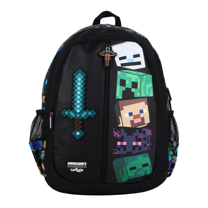 Smiggle Classic Kids School Backpack 16 Inch –MINECRAFT BLACK