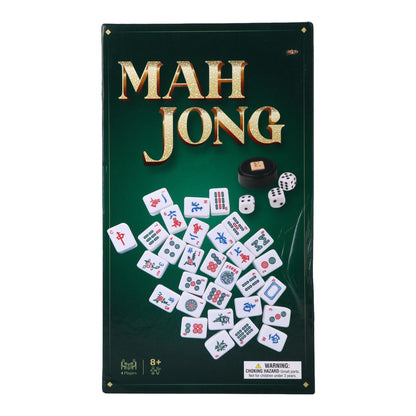 Mah Jong Classic Board Game Set – 152 Tiles with Jokers, Dice, Wind Indicator & Score Chips