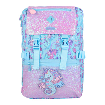 Smiggle Big Size Foldover Backpack for Kids - SEAHORSE