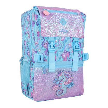 Smiggle Big Size Foldover Backpack for Kids - SEAHORSE