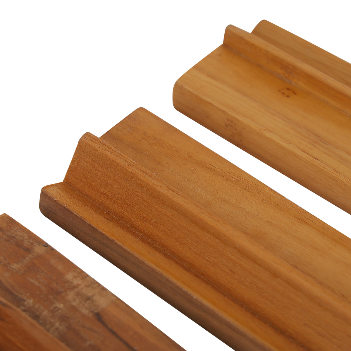 Wooden Mahjong Tile Racks – Set of 4 Natural Wood Tile Holders for Mah Jong