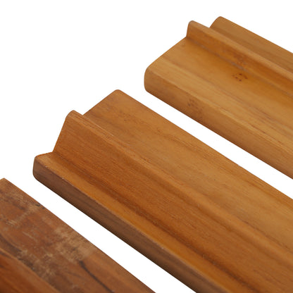 Wooden Mahjong Tile Racks – Set of 4 Natural Wood Tile Holders for Mah Jong