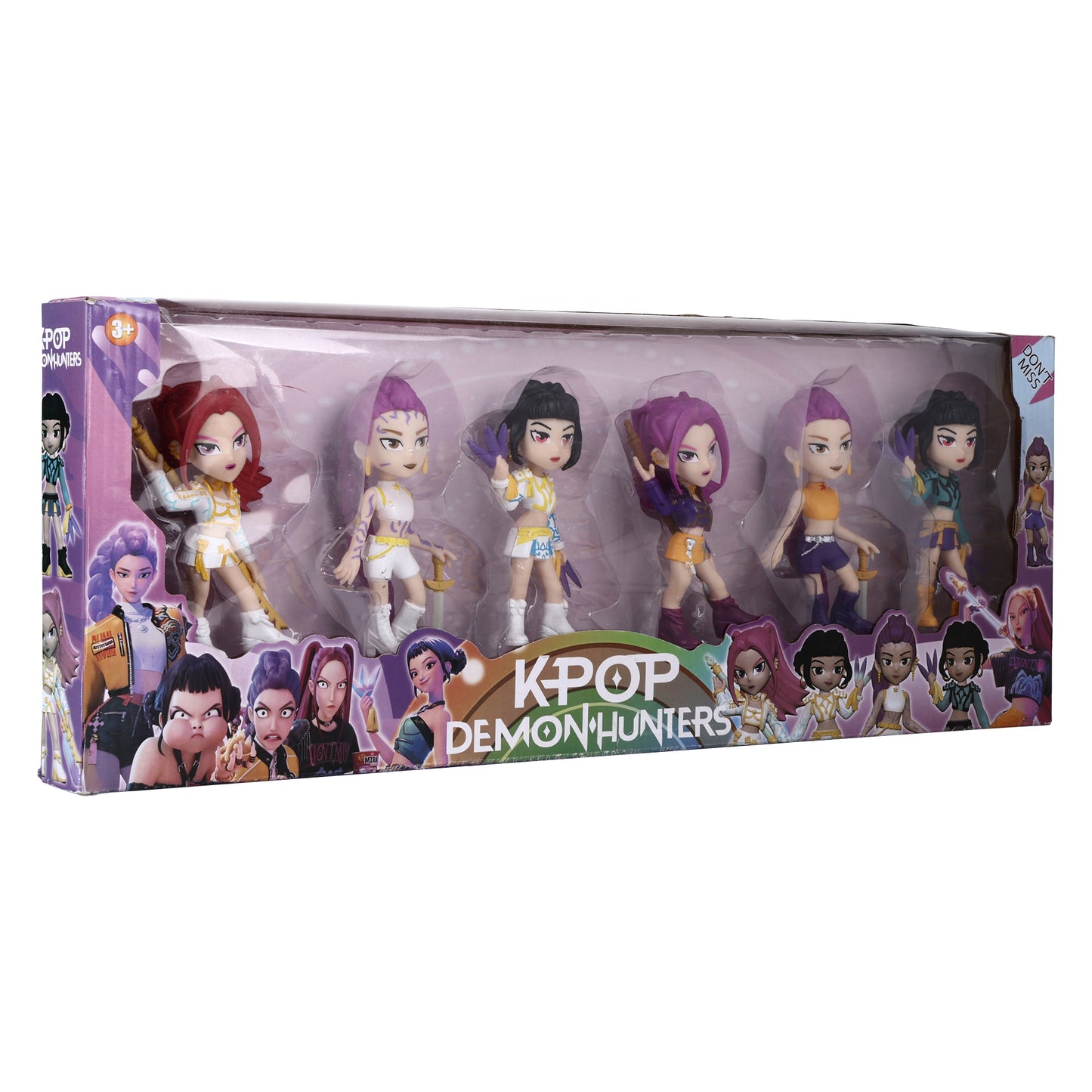 K-Pop Demon Hunters Anime-Style 6-Figure Set Big Size – Fantasy Warrior Characters Collectible Pack
