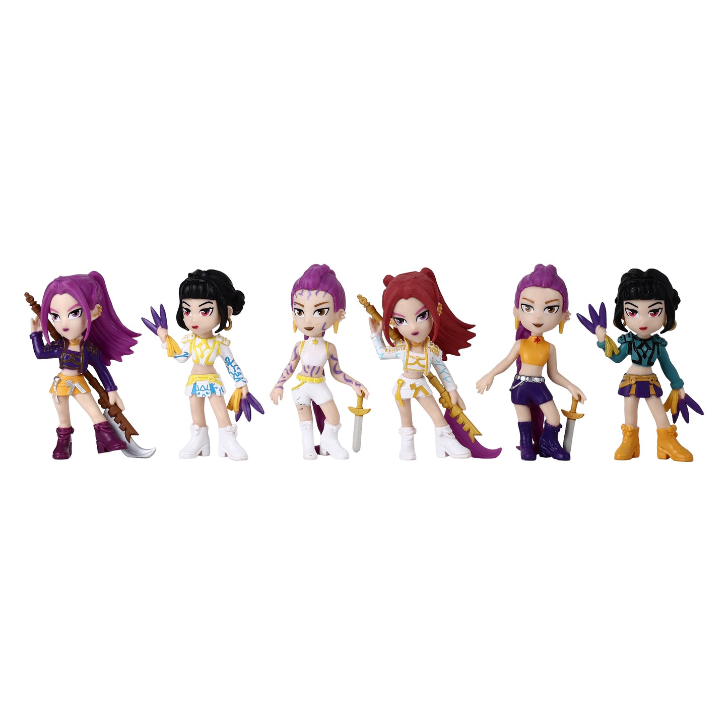 K-Pop Demon Hunters Anime-Style 6-Figure Set Big Size – Fantasy Warrior Characters Collectible Pack