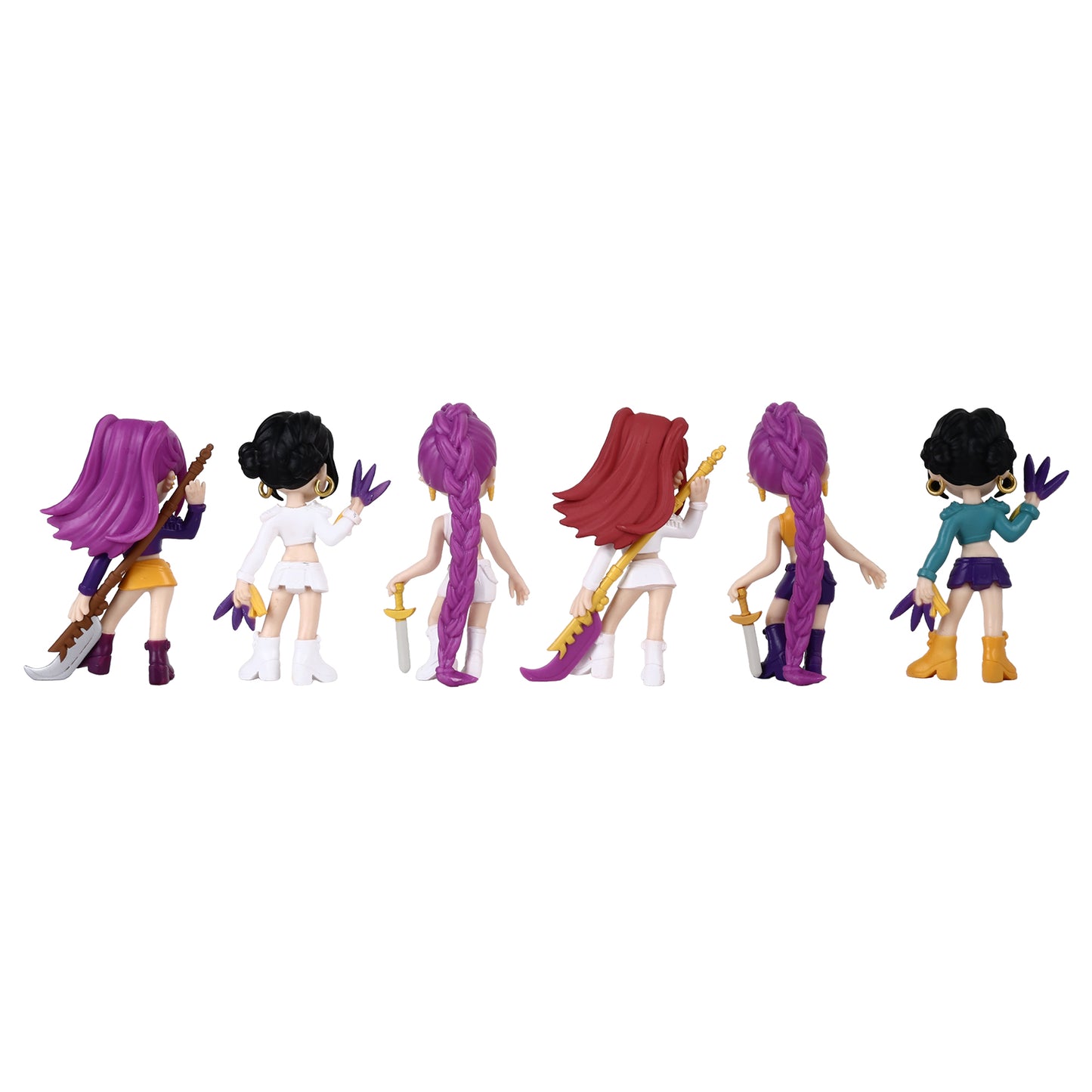 K-Pop Demon Hunters Anime-Style 6-Figure Set Big Size – Fantasy Warrior Characters Collectible Pack