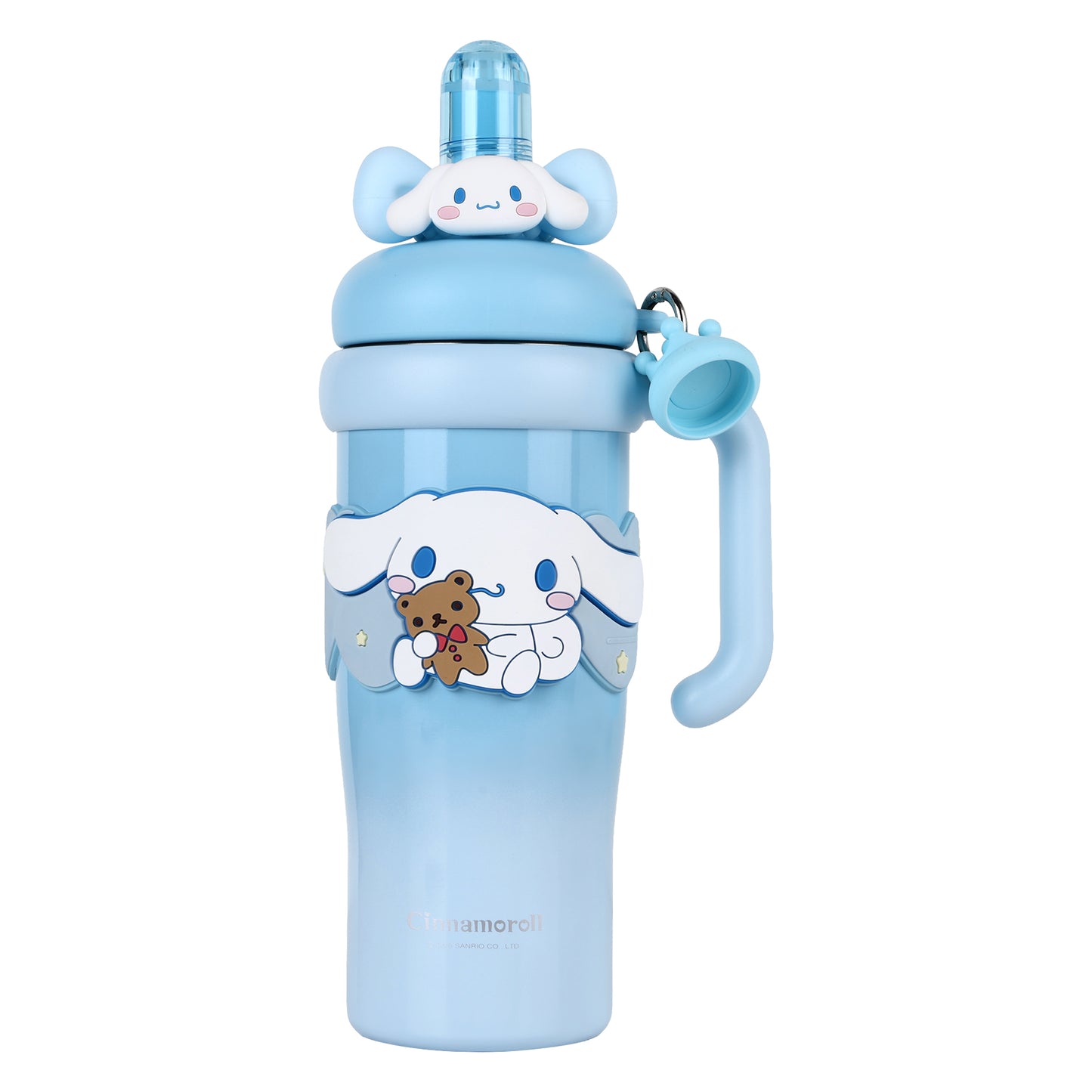 Cinnamoroll Stainless Steel Tumbler with Straw, 960ml Insulated Water Bottle with Handle