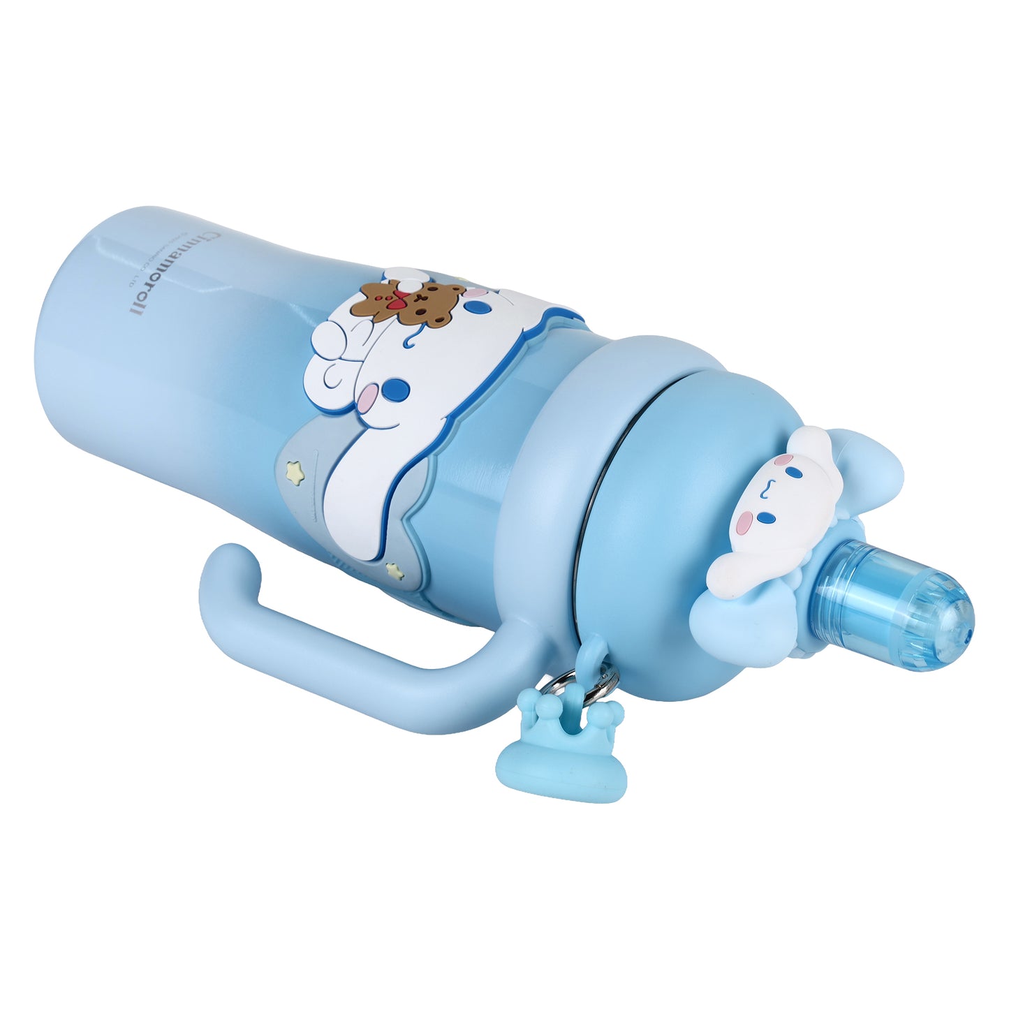 Cinnamoroll Stainless Steel Tumbler with Straw, 960ml Insulated Water Bottle with Handle