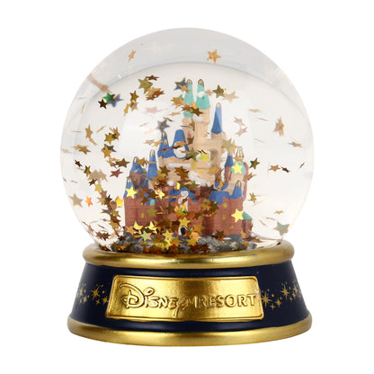 Disney Castle Snow Globe with Golden Star Confetti