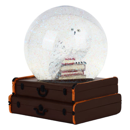 Harry Potter Hedwig Snow Globe on Stacked Trunks with Shimmering Glitter