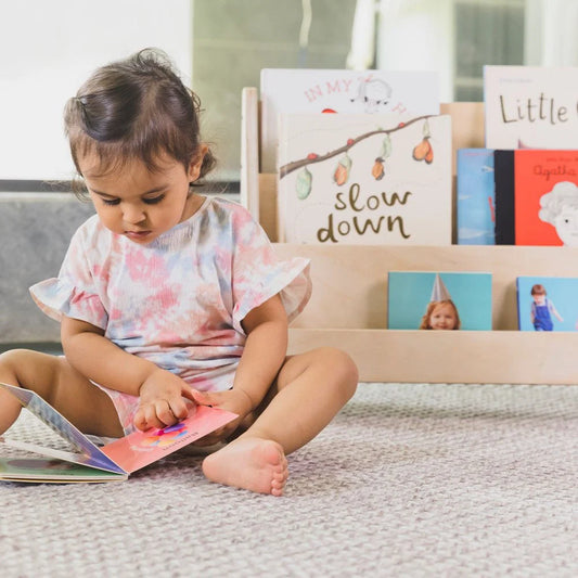 Curious Cub Montessori Bookshelf – Front-Facing Wooden Book Display Shelf for Kids