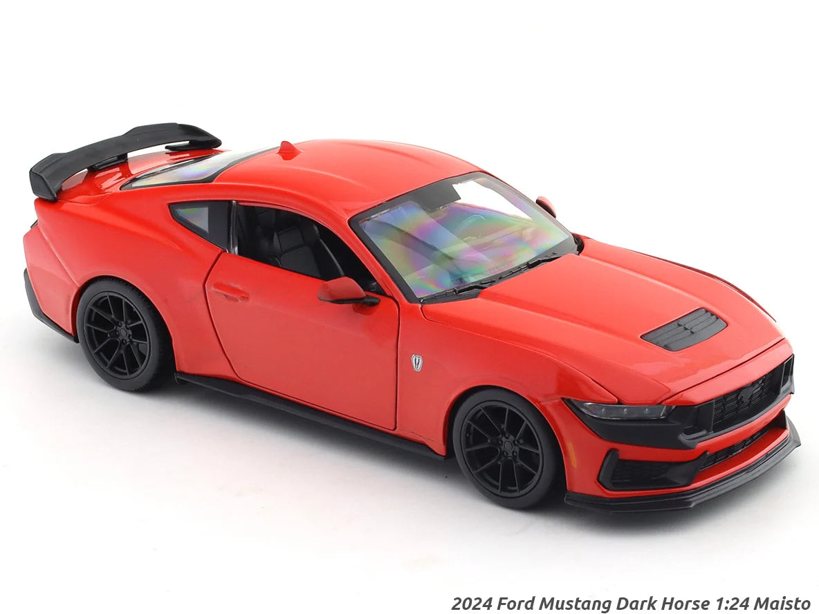 Bburago 2024 Ford Mustang Dark Horse Red 1:24 Diecast Model Car