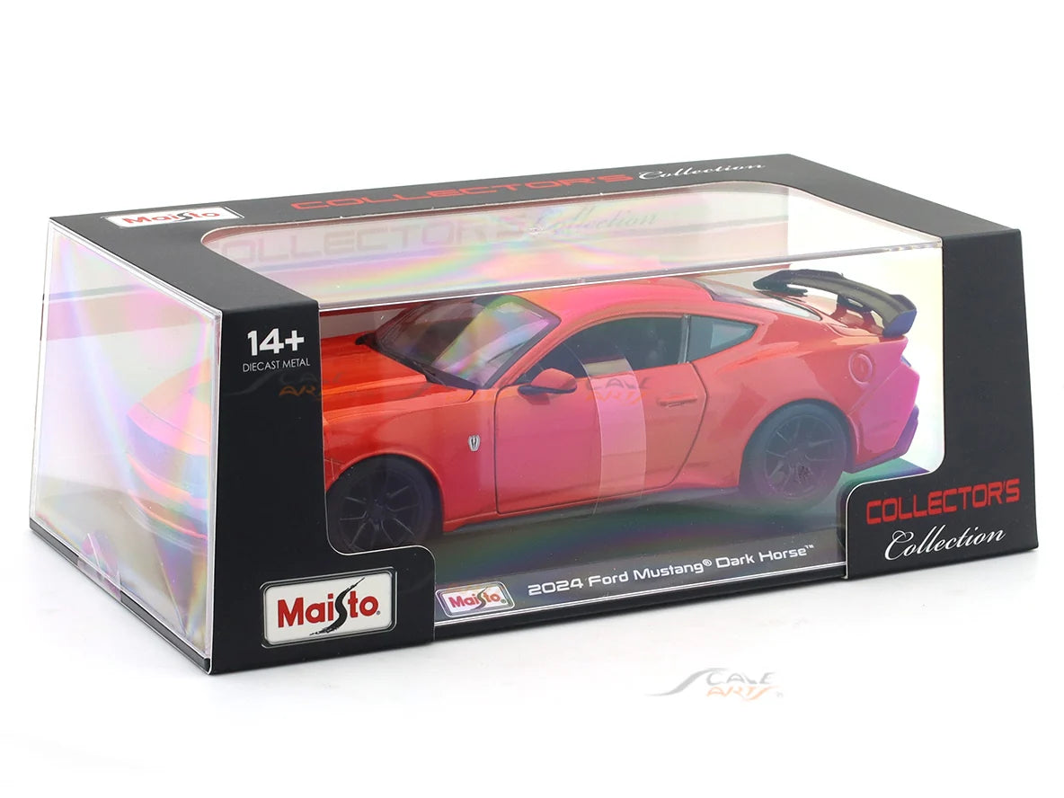 Bburago 2024 Ford Mustang Dark Horse Red 1:24 Diecast Model Car