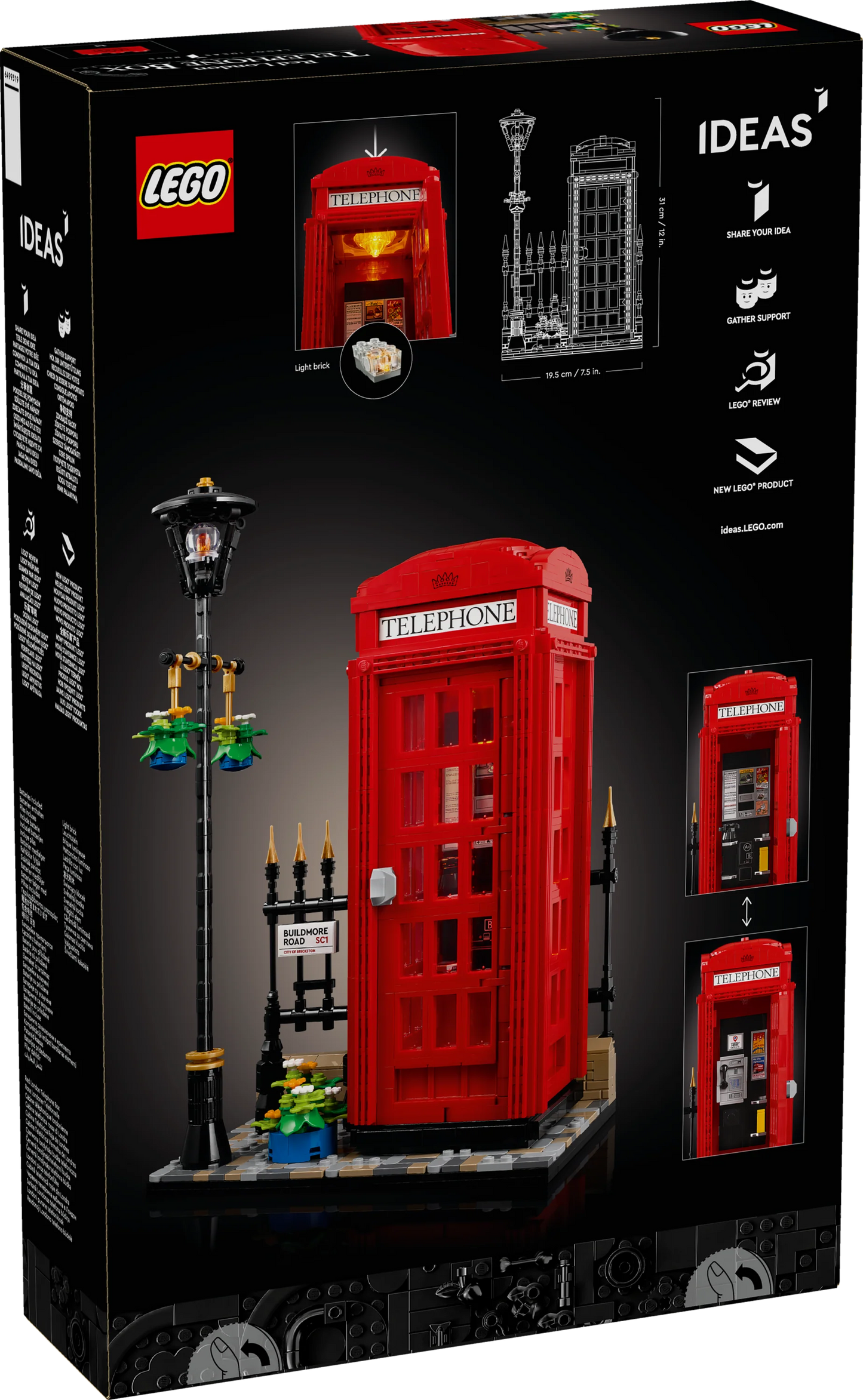 LEGO Ideas Red London Telephone Box Set 21347 (1460 Pieces)
