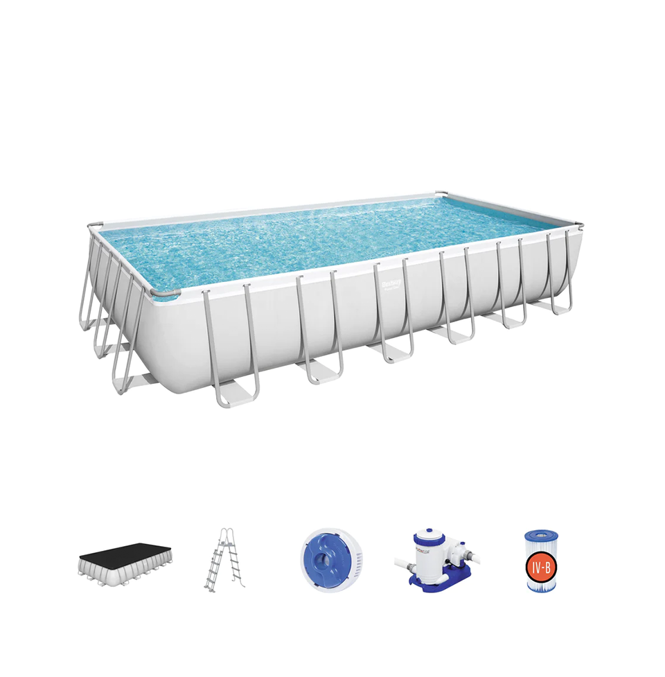 BESTWAY ABOVE GROUND PORTABLE SWIMMING POOL 24FTX12FTX4.33FT/7.32M X 3.66M X 1.32M