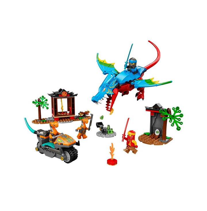 LEGO NINJAGO Ninja Dragon Temple Set 71759 with Toy Motorcycle, Kai, NYA and Snake Warrior Minifigures, Gift for Kids 4 Plus Years Old