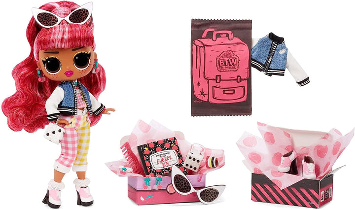 LOL Surprise Tweens Cherry BB Fashion Doll with 15 Surprises, Pink Hair, Including Stylish Outfit and Accessories with Reusable Bedroom Playset