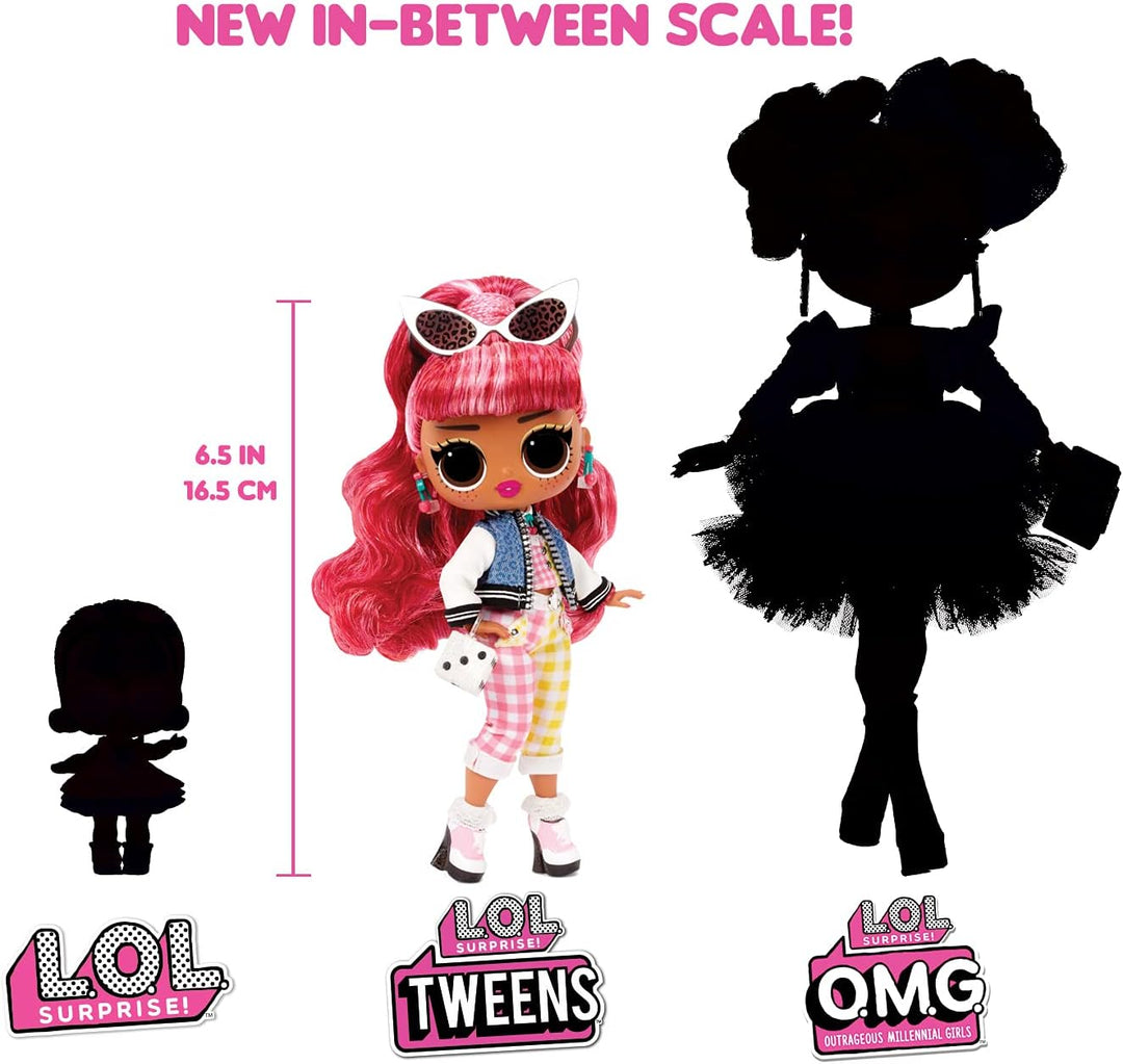 LOL Surprise Tweens Cherry BB Fashion Doll with 15 Surprises, Pink Hair, Including Stylish Outfit and Accessories with Reusable Bedroom Playset