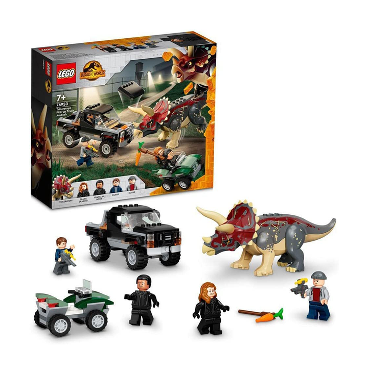 Lego 76950! Jurassik World Triceratop's Pick-Up Truck Ambush for The Kids Age 7+ (210 Pieces)