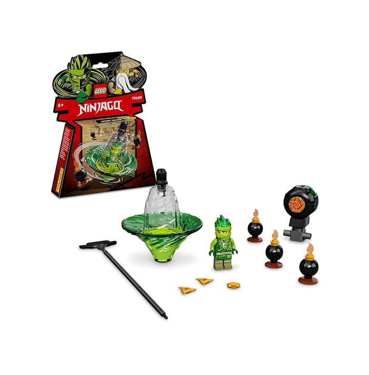 LEGO NINJAGO Lloyds Spinjitzu Ninja Training 70689 Spinning Toy Building Kit with NINJAGO Lloyd; Toy for Kids Aged 6+ (32 Pieces, Green)