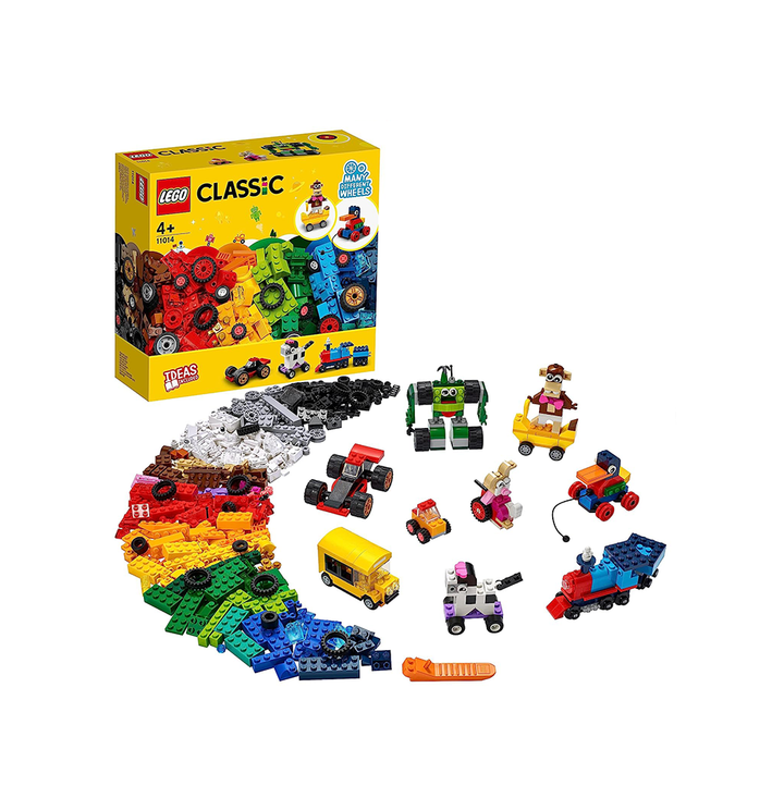 LEGO Classic Bricks and Wheels 11014 Kids’ Building Kit (653 Pieces)