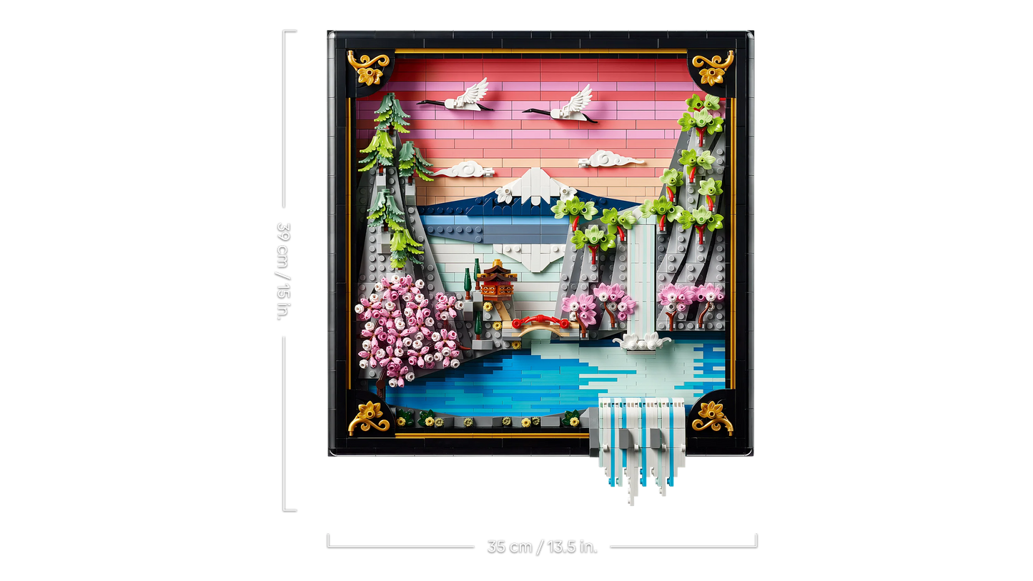 LEGO Art Japanese Cherry Blossom Landscape Wall Art 31218