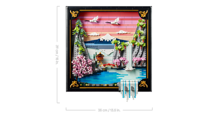 LEGO Art Japanese Cherry Blossom Landscape Wall Art 31218