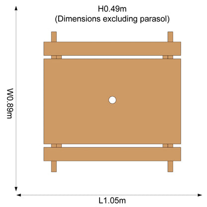 Plum Play Children's Picnic Table with Parasol