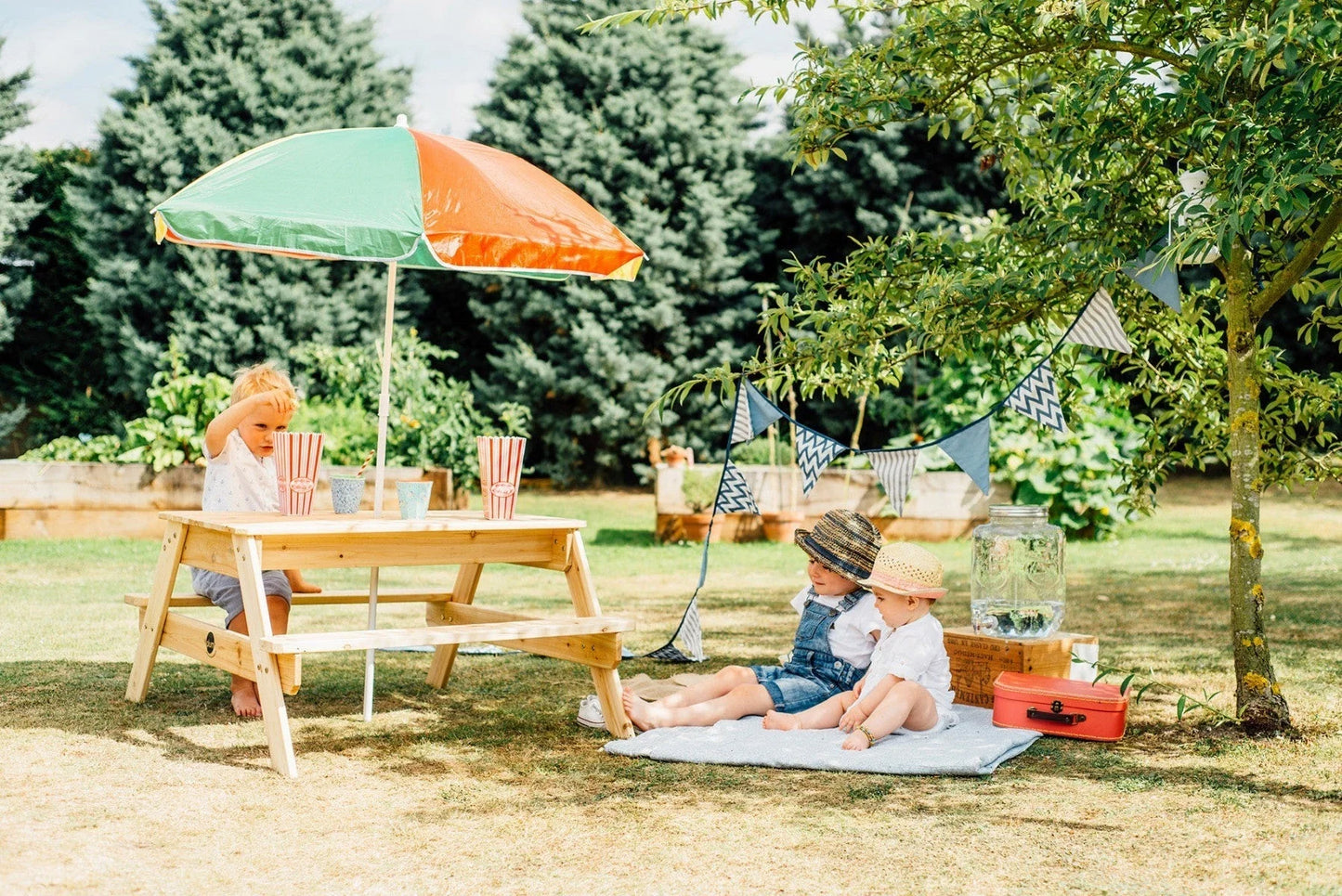 Plum Play Children's Picnic Table with Parasol