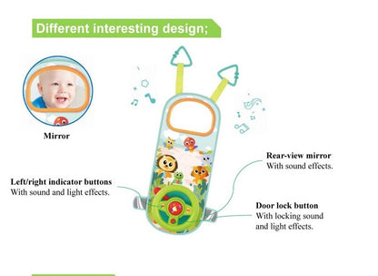 Hola Interactive Baby Car Steering Wheel with Lights Music Indicator and Horn Pretend to Drive Toy