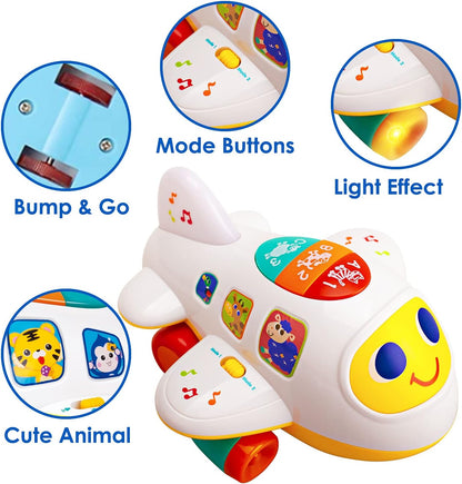 Hola Bump 'N Go Crawling Airplane Toy ,  Early Learning Educational Toys