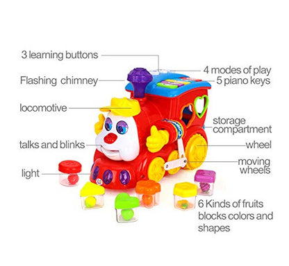 Hola Smart Intelligent Q & A Cartoon Train for Baby with Light and Music