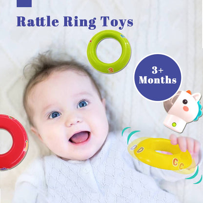 Hola Baby Unicorn Stacking Rings Toys Mini Rainbow Montessori Roly Poly Toy
