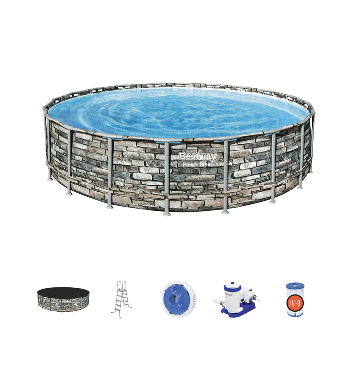 BESTWAY ABOVE GROUND PORTABLE SWIMMING POOL 22FT X 52 IN.